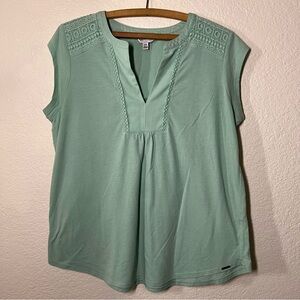 Womens Orvis Mint Green Top Size Medium